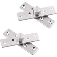 Jusch - 360 Grad drehbares Türscharnier, 2 Edelstahl-Tür-Mittelstift-Drehscharniere, robuste, verdeckte drehbare Türscharniere mit von JUSCH