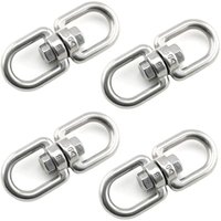Stück M8 Doppelend-Drehhaken, Drehringe aus Edelstahl 304, zum Aufhängen von Drehhaken für Schaukeln, Hängestühle, Sandsäcke, Seile, Ketten Stück M8 Doppelend-Drehhaken, Drehringe aus Edelstahl 304, zum Aufhängen von Drehhaken für Schaukeln, Hängestühle, Sandsäcke, Seile, Ketten von JUSCH