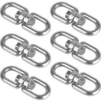 Stück M5 Doppelend-Drehhaken, 304 Edelstahl-Drehringe, Aufhänge-Drehhaken für Schaukeln, Hängestühle, Sandsäcke, Seile, Ketten von JUSCH