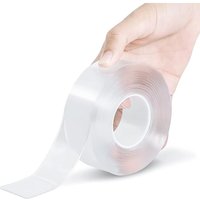 Doppelseitiges, extra starkes (3 m), robustes doppelseitiges Klebeband, streifenfrei, entfernbar, wiederverwendbar, waschbar – Mehrzweck-Klebeband von JUSCH