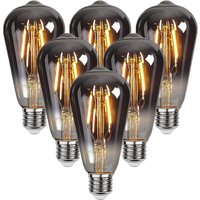Jusch - Edison-Glühbirne, 6 Stück, E27, ST64, 4 w, LED-Glühbirne, Vintage, dekorative Lampe, Retro-Glühlampen, antike Glühbirne, warmweiß, für Jusch - Edison-Glühbirne, 6 Stück, E27, ST64, 4 w, LED-Glühbirne, Vintage, dekorative Lampe, Retro-Glühlampen, antike Glühbirne, warmweiß, für von JUSCH