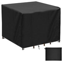 Gartentischabdeckungen, 420D Oxford Square Gartenmöbelabdeckung Wasserdicht, Winddicht, Outdoor Gartentisch Quadratische Schutzplane, 90x90x90cm von JUSCH