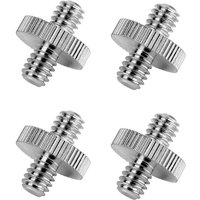 Jusch - Kamera-Schraubenadapter, Standard 1/4 Zoll Stecker auf 1/4 Zoll Außengewinde-Adapter, Kamera-Stativ-Schrauben-Adapter-Konverter (4 Stück) von JUSCH