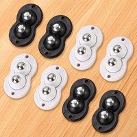 Kleine Rolle, 8 Stück selbstklebende Mini-Lenkrollen, kleine Lenkrollen, um 360 Grad drehbare bewegliche Riemenscheibe, 2 Rollen, geeignet für von JUSCH