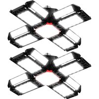 LED-Werkstattleuchte, Garagenbeleuchtung, 2 Stück, verformbare Deckenleuchte mit 12 verstellbaren Paneelen – E26/E27-Erkerleuchte für Keller, Laden, LED-Werkstattleuchte, Garagenbeleuchtung, 2 Stück, verformbare Deckenleuchte mit 12 verstellbaren Paneelen – E26/E27-Erkerleuchte für Keller, Laden, von JUSCH