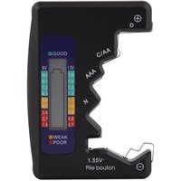 Jusch - Mini-ABS-Batterietester, Batterieprüfer mit LCD-Display für D-Typ-Batterie, CN°5/7/N-Typ-Batterie, LR44 (1,5-V-Knopfzellenbatterie), von JUSCH