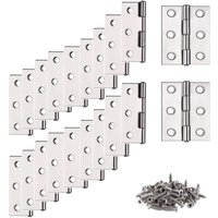Jusch - Scharnier, Edelstahlscharnier, 20 Stück, kleines Scharnier, Scharnier, flaches Scharnier, Scharnier für Wohnmöbel, Hardware, Schrank, von JUSCH