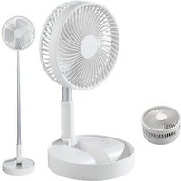 Jusch - Tragbarer Ventilator mit Fernbedienung, faltbarer leiser Ventilator, Tischventilator – 7200 mAh wiederaufladbarer Akku, USB-Aufladung von JUSCH