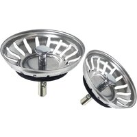 Jusch - Küchenspülsieb, Spülbeckensieb-Stöpselfilter, Abtropfgestell aus Edelstahl für Ihr Küchenbad – Durchmesser 80 mm (2er-Pack) von JUSCH