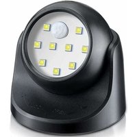LED-Außenstrahler, Außenstrahler mit Bewegungsmelder, Kabelloser LED-Außenfluter, 150 Lumen, Abnehmbare Kugel, 360 Grad Dreh- und Neigefunktion, von JUSCH