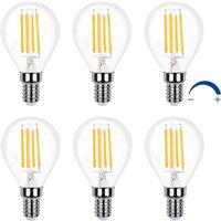 LED-Globe-Glühbirne, E14 Warmweiß 2700 K, dekorative E14-Globe-LED-Glühbirne, G45 E14 LED 4 W, entspricht 40 W Glühlampe, klein für Kronleuchter, von JUSCH