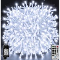 LED Lichterkette 100m 1000LED, Weihnachtsbeleuchtung IP44 Wasserdicht mit Fernbedienung und Timer, 8 Modi, Party Deko für Weihnachten, Geburtstag, von JUSCH