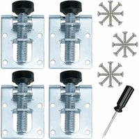 M10 Verstellbare Möbel-Nivellierfüße aus verzinktem Eisen, Nivellierfüße für Möbel, Tische, Schränke, Werkbänke und Regale (4 Stück) von JUSCH