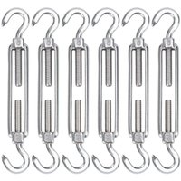 M5-Kabelspannschloss aus Edelstahl, 6er-Pack Drahtspannschlosshaken und -haken, verstellbarer Hochleistungsspannhaken und -haken für von JUSCH