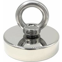 Neodym-Magnet 140 kg Kraft Durchmesser 60 mm, Magnete mit kraftvollen Heberingen für Industrie und Wissenschaft, Magnetfischen von JUSCH