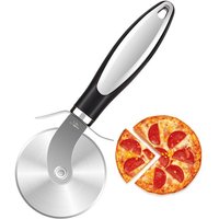 Pizzarad – Premium-Küchen-Pizzamesser – Ultrascharfer, leicht zu reinigender Pizzaschneider, Pizzarad, Pizza Cortador, Schwarz von JUSCH
