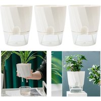 Selbstbewässernde Blumentöpfe 3er Set, Blumentöpfe, Lazy Flower Pot, Automatische Bewässerung von JUSCH
