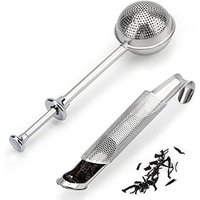 Set mit 2 Tee-Eiern aus Edelstahl – 1 Teefilter in Netzform, 1 zylindrisches Teesieb aus Netzform von JUSCH