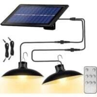 Solarlampen Solar Kronleuchter mit Fernbedienung wasserdicht 2 Köpfe Kabel 3 m - Warmes Licht Solarlampen Solar Kronleuchter mit Fernbedienung wasserdicht 2 Köpfe Kabel 3 m - Warmes Licht von JUSCH