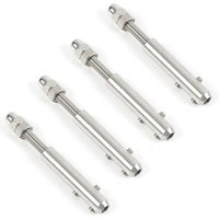 Jusch - Drahtseilklemme, 4 mm Drahtseil-Schraubklemme, 4 Stück und L-Schraubenschlüssel, Drahtseilspanner, Edelstahl-Drahtseilspanner zur Befestigung von JUSCH
