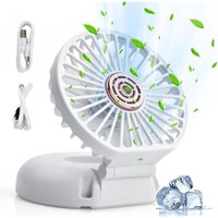 Tragbarer Mini-Ventilator in 1, per usb wiederaufladbarer Mini-Handventilator, Taschenventilator mit 3 Geschwindigkeiten, faltbarer persönlicher von JUSCH