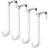 Türhaken, 4 x Edelstahl Türhaken, Türschubladenhaken, Kleiderhaken für Tür, Schublade, Schrank, Bad, Küche - Weiß Türhaken, 4 x Edelstahl Türhaken, Türschubladenhaken, Kleiderhaken für Tür, Schublade, Schrank, Bad, Küche - Weiß von JUSCH