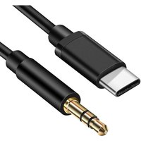 USB C auf 3,5-mm-Klinkenkabel 1 m, USB C auf AUX-Klinkenbuchse, Kopfhöreranschluss-Adapterkabel, Auto-Stereo-Aux-Kabel (2 Stück) von JUSCH