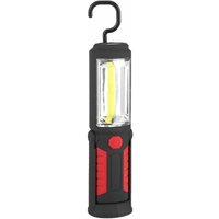 USB-aufladbare LED-Taschenlampe mit magnetischer 500-lm-3-W-LED-Lampe für Auto, Garage, Werkstatt, Camping, Heimwerken (rot) von JUSCH