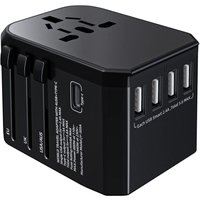 Jusch - Universal-Reiseadapter, Reisestecker mit 4 USB-Anschlüssen + 3,0 a Typ-C-Schnelllade-Universalsteckdose Jusch - Universal-Reiseadapter, Reisestecker mit 4 USB-Anschlüssen + 3,0 a Typ-C-Schnelllade-Universalsteckdose von JUSCH