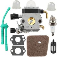 Jusch - Vergaser-Kit für stihl FS55 FS55R FS55RC FS38 KM55 HL45 KM55R, Luftfilter, Pilot Fuel Kit, Zündkerzen-Kit, Seven Pack von JUSCH