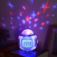 Wecker für Jungen und Mädchen mit Sternenprojektor, musikalisches LED-Nachtlicht, Geschenke Wecker für Jungen und Mädchen mit Sternenprojektor, musikalisches LED-Nachtlicht, Geschenke von JUSCH
