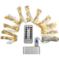 Weihnachtsinstallation 3m x 3m, Mehrfarbiger Vorhang, 300 LEDs, USB, 8 verschiedene Beleuchtungsmodi, mit Fernbedienung und Haken, Mehrfarbig von JUSCH