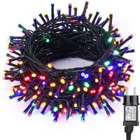 Weihnachtslichterkette, mehrfarbig, 20 m, 200 LEDs, dekorative Lichterkette für drinnen und draußen, grünes Kabel, Lichterkette mit 8 Modi, Weihnachtslichterkette, mehrfarbig, 20 m, 200 LEDs, dekorative Lichterkette für drinnen und draußen, grünes Kabel, Lichterkette mit 8 Modi, von JUSCH