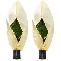 Winter-Pflanzenabdeckungen für Pflanzen im Freien, 2er-Pack Winter-Pflanzenabdeckungen mit Reißverschluss und Kordelzug, Pflanzenschutz, Strauchschutz von JUSCH