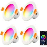 x LED WIFI Einbaustrahler, 10W RGB dimmbar WiFi LED Deckenstrahler, 230V rundes Einbau-LED-Downlight für Wohnzimmer, Schlafzimmer, kompatibel mit x LED WIFI Einbaustrahler, 10W RGB dimmbar WiFi LED Deckenstrahler, 230V rundes Einbau-LED-Downlight für Wohnzimmer, Schlafzimmer, kompatibel mit von JUSCH