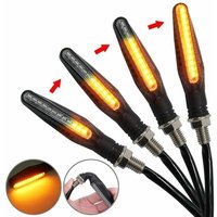 x Motorrad-LED-Blinker-Kontrollleuchten links + rechts, 11 x 2,5 cm x Motorrad-LED-Blinker-Kontrollleuchten links + rechts, 11 x 2,5 cm von JUSCH