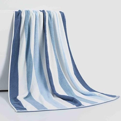JUSHZ Badetuch Strandtuch Duschtücher Badetücher Beach Towel Badehandtuch Strandtücher Groß Strandhandtuch Handtücher Herren Herbst Und Winter 32 Fäden Baumwolle Verdickt Geschenk (90x180cm,Blue) von JUSHZ