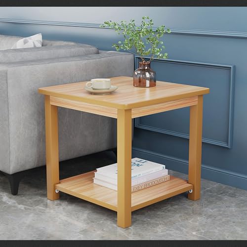 JUSKAQZYI Einfacher Nachttisch for Zuhause, Sofa, Couchtisch, Eck-Beistelltisch, schmaler Beistelltisch, geeignet for Wohnzimmer, Schlafzimmer oder kleine Räume(Bruin,60 * 54 * 60cm) von JUSKAQZYI