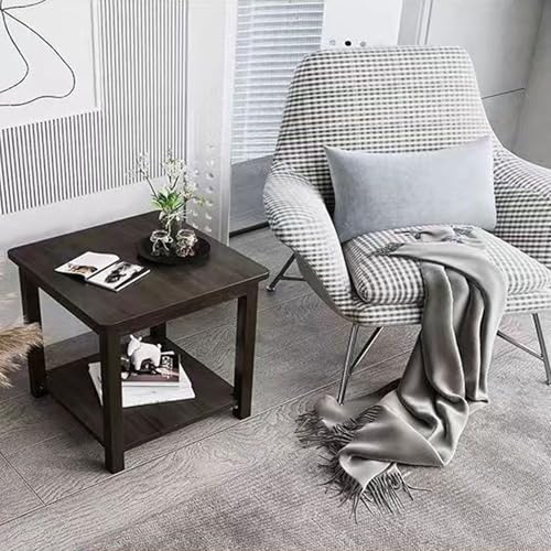 JUSKAQZYI Einfacher Nachttisch for Zuhause, Sofa, Couchtisch, Eck-Beistelltisch, schmaler Beistelltisch, geeignet for Wohnzimmer, Schlafzimmer oder kleine Räume(Svart,60 * 60 * 60cm) von JUSKAQZYI