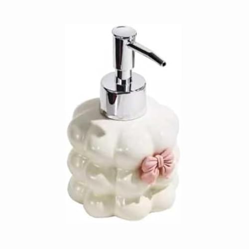 JUSKAQZYI Seifenspender 8,8 oz Kleiner Seifenspender for Bad und Küche mit rostfreier Pumpe, nachfüllbarer leerer Lotionspender Seifenausschütter(Blanc) von JUSKAQZYI