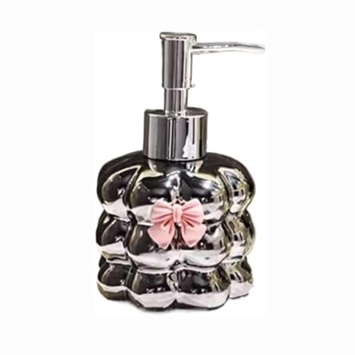 JUSKAQZYI Seifenspender 8,8 oz Kleiner Seifenspender for Bad und Küche mit rostfreier Pumpe, nachfüllbarer leerer Lotionspender Seifenausschütter(Silver) von JUSKAQZYI