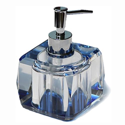 JUSKAQZYI Seifenspender Glas-Seifenspender for Die Küche, Nachfüllbarer Handseifenspender Mit Rostfreier Pumpe, Transparenter Seifenspender for Das Badezimmer Seifenausschütter(B) von JUSKAQZYI