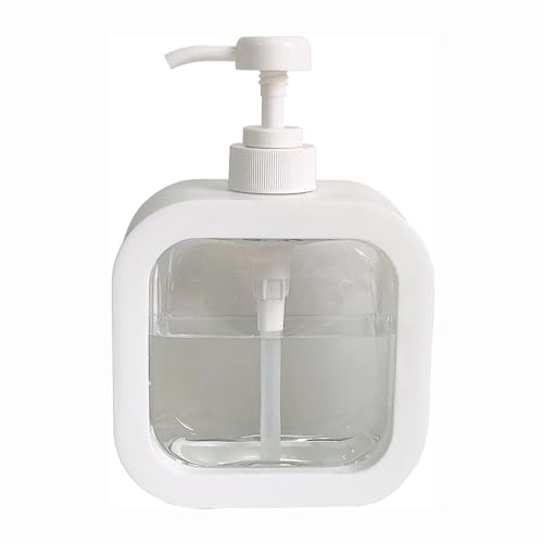 JUSKAQZYI Seifenspender Handseifenspender, nachfüllbare Pumpflasche aus Kunststoff for Flüssigkeit oder Lotion, geeignet for Badezimmer, Küche, Gewerbe Seifenausschütter(Small) von JUSKAQZYI