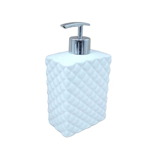 JUSKAQZYI Seifenspender Kleiner Seifenspender Compatible with Bad und Küche, quadratische Lotionspenderflasche im schlichten Design, nachfüllbarer Flüssigseifenspender Seifenausschütter von JUSKAQZYI