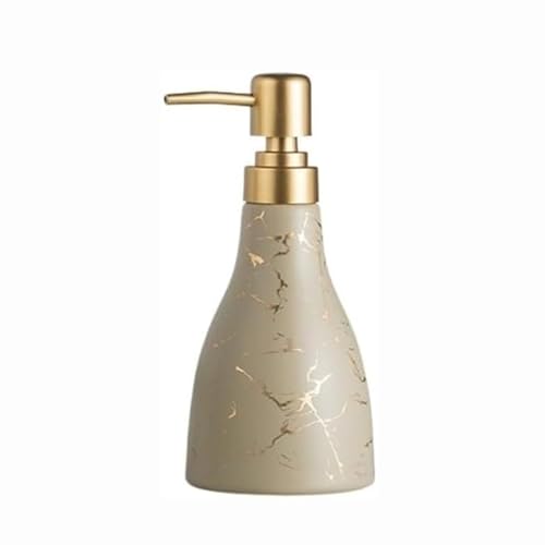 JUSKAQZYI Seifenspender Luxuriöser, modischer Keramik-Handseifenspender, Flasche, Handseife, Duschgel, Shampoo, Spülung, geeignet for Küche und Bad, nachfüllbare Handseifenbox Seifenausschütter(Kaki) JUSKAQZYI Seifenspender Luxuriöser, modischer Keramik-Handseifenspender, Flasche, Handseife, Duschgel, Shampoo, Spülung, geeignet for Küche und Bad, nachfüllbare Handseifenbox Seifenausschütter(Kaki) von JUSKAQZYI