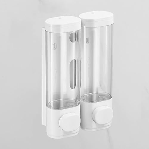 JUSKAQZYI Seifenspender Manueller Seifenspender Compatible with Küche und Badezimmer, gewerblichen Gebrauch, Shampoo-Gel-Kammer, Kunststoff, 600 ml Seifenausschütter(Blanc,3pcs) von JUSKAQZYI