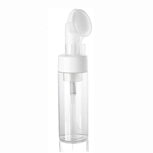 JUSKAQZYI Seifenspender Schaumseifenspender, 120 ml, transparente Reise-Schaumpumpflasche, tragbarer Reiseseifenspender mit Bürstenkopf-Schaumpumpflasche Seifenausschütter von JUSKAQZYI