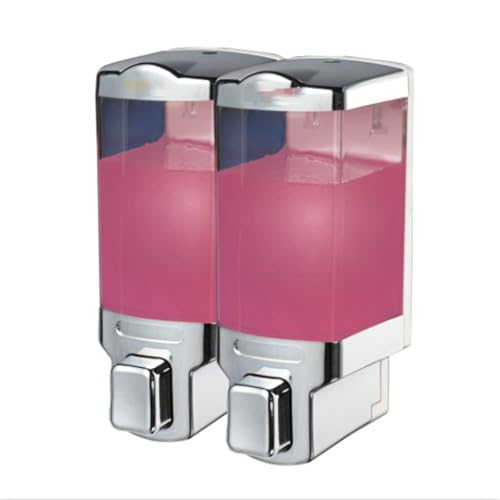 JUSKAQZYI Seifenspender Seifenspender fürs Badezimmer, Seifenspender for die Küche, Badezimmer, die Arbeitsplatte, Körperöl, Lotionflasche, Wandseifenspender (16,2 oz) Seifenausschütter(B,2pcs) von JUSKAQZYI