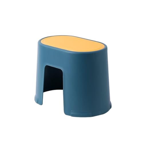 JUSKAQZYI klappleiter 2er-Pack Tritthocker, leicht, for Küche und Bad, rutschfest, stapelbar, Schuhwechselbank, zusätzlicher höhenverstärkender Fußhocker trittleiter(Geel,Small) von JUSKAQZYI