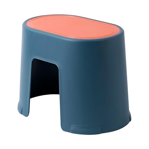 JUSKAQZYI klappleiter 2er-Pack Tritthocker, leicht, for Küche und Bad, rutschfest, stapelbar, Schuhwechselbank, zusätzlicher höhenverstärkender Fußhocker trittleiter(Rosso,Small) von JUSKAQZYI